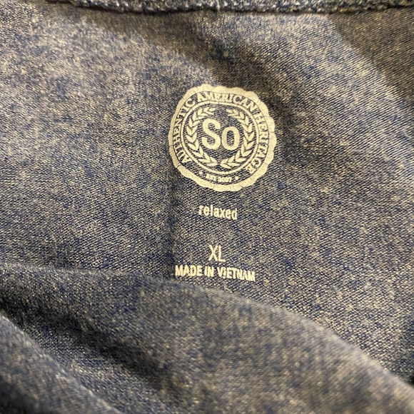 Womens Light-Weight Heather Blue Blouse With Open Back - Picture 3 of 3